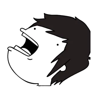 🗣 Desenho animado, Rosto, Expressão, Grito, Chocado, Engraçado, Ilustração, Adesivo telegram sticker