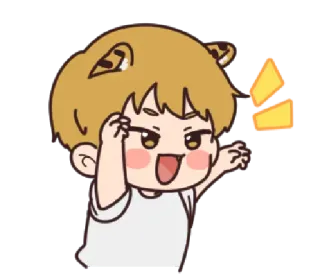 🐾 cartoon, character, cute, cheerful, kid, child telegram sticker