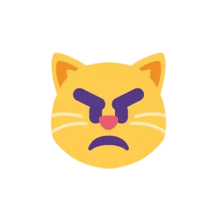 😾 gato, enojado, emoji, sticker, felino, animal telegram sticker