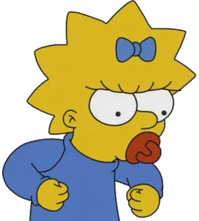 😠 Maggie Simpson The Simpsons cartoon, baby, simpsons, maggie, animated, character, tv show telegram sticker