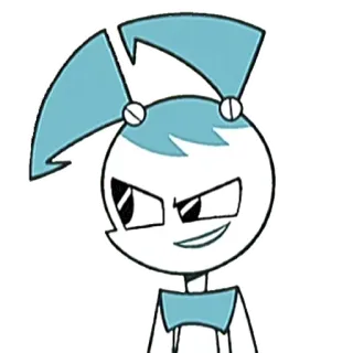 😈 Jenny Wakeman My Life as a Teenage Robot dessin animé, robot, ado, animé telegram sticker