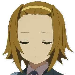 😌 Anime, Ragazza, Cartone animato, Triste, Inespressivo whatsapp sticker