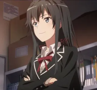 🫓 Yukino Yukinoshita My Teen Romantic Comedy SNAFU อนิเมะ, วัยรุ่น, ผู้หญิง, ตัวละคร, น่ารัก, มั่นใจ, ยิ้ม whatsapp sticker
