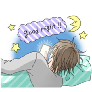 💤 good night!! good night, sleep, moon, stars, bedtime telegram sticker