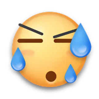 😰 emoji, sweating, nervous, anxious, stressed, worried, expression, face telegram sticker