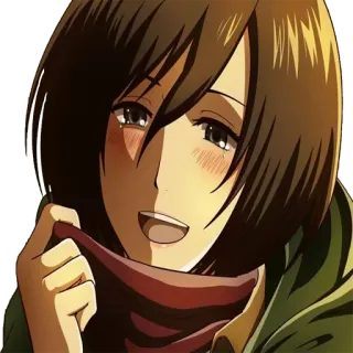 😄 Mikasa Ackerman Attack on Titan Anime, Personage, Mikasa, Attack on Titan, AoT telegram sticker