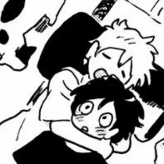 🖤 Cartoni animati, Anime, Manga, Dormire, Abbraccio telegram sticker