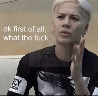 🤯 ok first of all, what the fuck Meme, Xúc phạm, Phản ứng, Biểu cảm, Hài hước telegram sticker