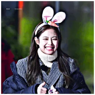🍀 Jennie FOR BLACKPINK kelinci, idola, kpop, senyum, jennie, imut, blackpink telegram sticker