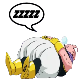 😴 Majin Buu Dragon Ball ZZZZZ tidur, anime, kartun, zzz, tidur whatsapp sticker