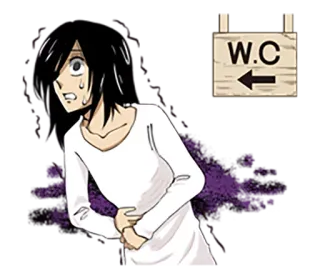 🚽 W.C banheiro, sanita, WC, placa, seta, placa de banheiro, dor de estômago telegram sticker