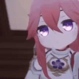 😳 Yae Miko Genshin Impact anime, game, genshin, character, yae miko whatsapp sticker