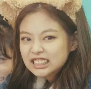 🌼 Jennie kpop, смешное лицо, дженни ким, blackpink, выражение лица, мем whatsapp sticker