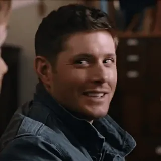 💿 Jensen Ackles 배우, 남자, 인물 사진, 미소, 데님 telegram sticker