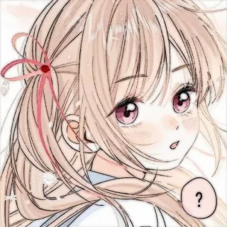 🍓 ? 애니메이션 소녀, 질문, 만화, 만화, 일러스트, 귀여운 telegram sticker