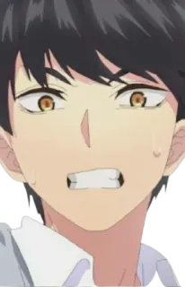 😅 anime, shocked, expression, face, portrait telegram sticker