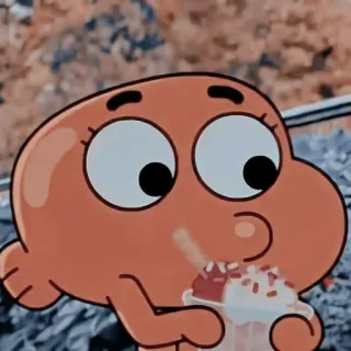 🍼 Darwin Watterson The Amazing World of Gumball การ์ตูน, ดาร์วิน, กัมบอล, ปลา, อนิเมชั่น telegram sticker