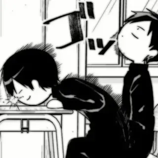 🗞 Anime, Mangá, Escola, Sala de aula, Estudante, Sonolento, Kawaii telegram sticker