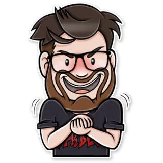 🤡 мультфильм, мужчина, замышляет, злой, ухмыляется, персонаж telegram sticker