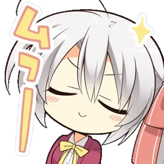 ⚪️ อนิเมะ, จิบิ, น่ารัก, สติกเกอร์, การ์ตูน telegram sticker