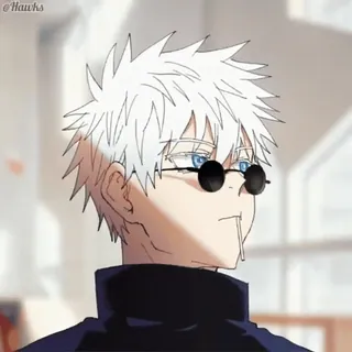 🚶 Satoru Gojo Jujutsu Kaisen アニメ, 五条, 悟, 呪術廻戦, メガネ, 白髪 telegram sticker
