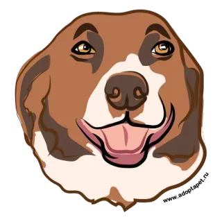 😃 chien, animal, mignon, chiot, animal de compagnie, dessin animé, joyeux whatsapp sticker