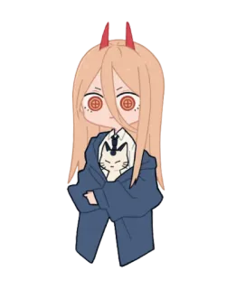 💫 Power Chainsaw Man Anime, Mangá, Desenho animado, Chibi, Fofo, Diabo, Poder, Chainsaw Man telegram sticker