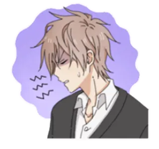 😅 Anime, Charakter, Ausdruck, Wütend, Genervt, Porträt, Mann whatsapp sticker
