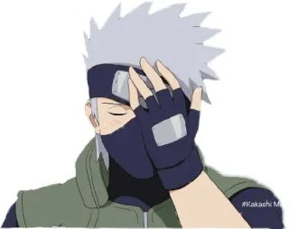 🤦‍♂ Kakashi Naruto Аниме, Какаши, Наруто, Персонаж, Ниндзя telegram sticker