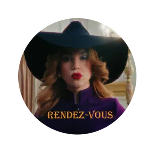 👄 RENDEZ-VOUS Treffen, Hut, Frau, Stil, Mode, Make-up whatsapp sticker