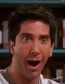 😃 Ross Geller Friends Ross, Friends, David Schwimmer, comedy, sitcom, funny face, television telegram sticker