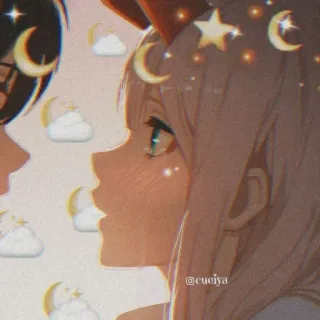 🖤 @cuojiya Anime, Couple, Dessin animé, Mignon, Romantique, Illustration, Art numérique telegram sticker