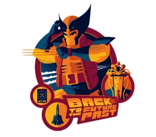 🔪 Wolverine Back to the Future BACK TO FUTURE THE PAST росомаха, назад в будущее, marvel, x-men, супергерой, фильм, путешествие во времени telegram sticker