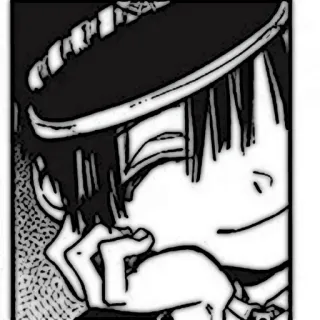 🔭 Anime, Manga, Personnage, Noir et blanc, Illustration telegram sticker