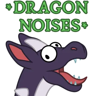 🐲 DRAGON NOISES naga, fantasi, binatang, kartun, monster, kebisingan telegram sticker