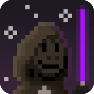 🟪 Darth Vader Star Wars Pixel art, Darth Vader, Star Wars, Spada laser, Fantascienza, Cattivo telegram sticker