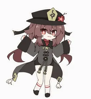 💃 Hu Tao Genshin Impact Anime, Videogioco, Chibi, Carino, Genshin Impact telegram sticker