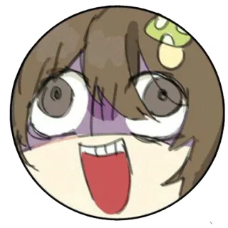 ✨ cara, expresión, impactado, estilo anime, dibujos animados, ilustración telegram sticker