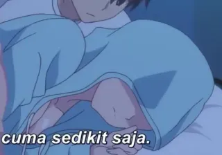 🍎 cuma sedikit saja. Anime, Sueño, Pareja, Cama, Sudadera con capucha whatsapp sticker