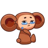 😥 cute, sad, crying, animal, cartoon telegram sticker