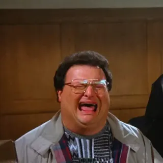 😭 George Costanza Seinfeld George Costanza, Seinfeld, llorando, gracioso, hombre, serie de TV telegram sticker