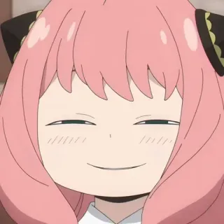 😏 Anya Forger Spy x Family Anime, Spy x Family, Anya Forger, Cartoon, Pinke Haare, Süß telegram sticker