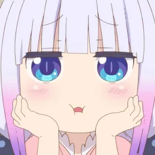 ☁️ Kanna Kamui Miss Kobayashi's Dragon Maid Anime, Drago, Carino, Kawaii, Kanna, Miss Kobayashi's Dragon Maid telegram sticker