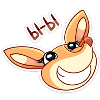 😃 bl-bl deer, animal, cute, cartoon, bl-bl, character telegram sticker