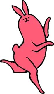 😊 Hase, Kaninchen, tanzen, süß, Tier, Cartoon whatsapp sticker