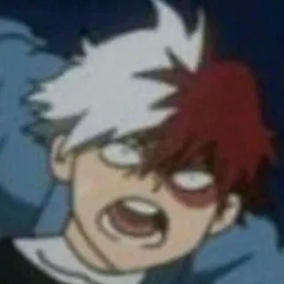 🇨🇦 Shoto Todoroki My Hero Academia Anime, My Hero Academia, Shoto Todoroki, Choqué, Dessin animé, Fanart telegram sticker