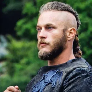 ⚔ Ragnar Lothbrok Vikings Рагнар, Викинги, Трэвис Фиммел, Историческая драма, Сериал, Портрет персонажа whatsapp sticker