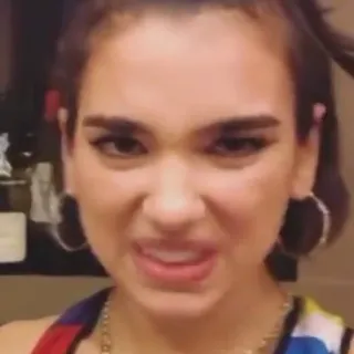🤮 Dua Lipa певец, знаменитость, женщина, человек, портрет telegram sticker