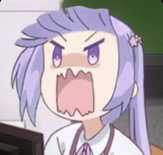 👺 Anime, Zły, Kreskówka, Meme, Śmieszne, Wyraz, Twarz telegram sticker