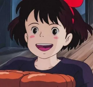 😄 Kiki Kiki's Delivery Service anime, ragazza, film, strega, Studio Ghibli telegram sticker